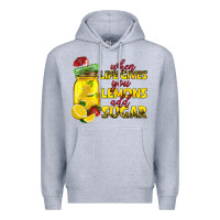 Heather Grey when life gives you lemons add sugar Premium Hoodie - texasbilliewilder