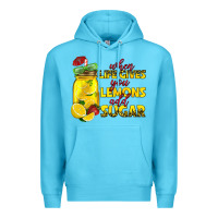 Ocean Blue when life gives you lemons add sugar Premium Hoodie - texasbilliewilder