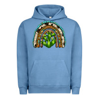 Pigment Pebble Blue western cactus rainbow Urban Hoodie - Zillion Design Studio