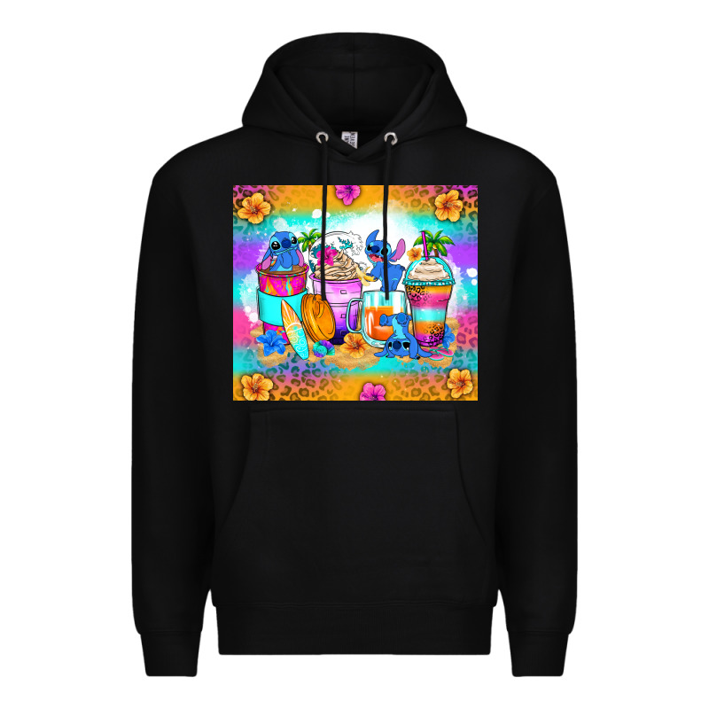Stitch Summer Coffee Cups Premium Hoodie by Zillion Design Studio | Teevron