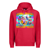 Cardinal stitch summer coffee cups Premium Hoodie - Zillion Design Studio