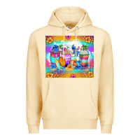 Pina Colada stitch summer coffee cups Premium Hoodie - Zillion Design Studio