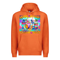 Carrot stitch summer coffee cups Premium Hoodie - Zillion Design Studio