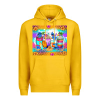 Lemon stitch summer coffee cups Premium Hoodie - Zillion Design Studio