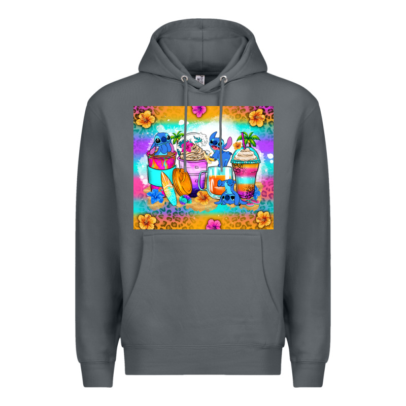Stitch Summer Coffee Cups Premium Hoodie by Zillion Design Studio | Teevron