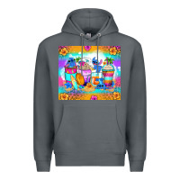 Rock stitch summer coffee cups Premium Hoodie - Zillion Design Studio