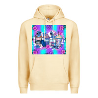 Pina Colada stitch coffee cups Premium Hoodie - Zillion Design Studio