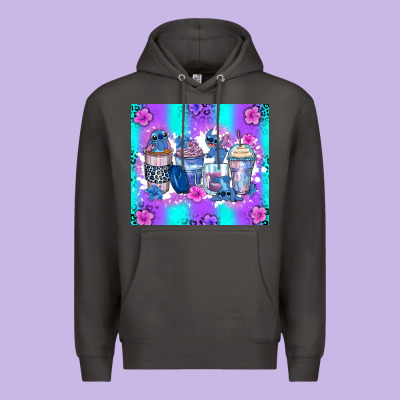 Stitch Coffee Cups Premium Hoodie Designed By Zillion Design Studio