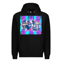 Black stitch coffee cups Premium Hoodie - Zillion Design Studio