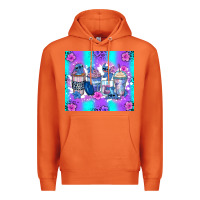 Carrot stitch coffee cups Premium Hoodie - Zillion Design Studio