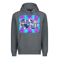 Rock stitch coffee cups Premium Hoodie - Zillion Design Studio
