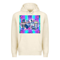 Tofu stitch coffee cups Premium Hoodie - Zillion Design Studio