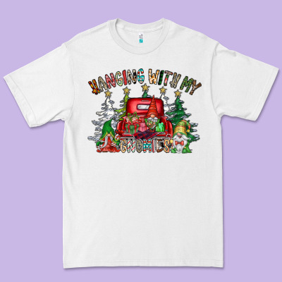 Hanging With My Gnomies Premium Tee Designed By Cowhidedigitalart