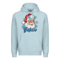 Blue Mist santa blue believe Premium Hoodie - RanaPortraitStore
