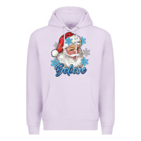 Lilac santa blue believe Premium Hoodie - RanaPortraitStore