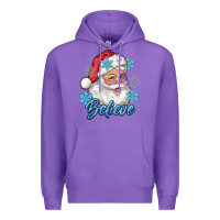 Purple santa blue believe Premium Hoodie - RanaPortraitStore