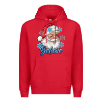 Red santa blue believe Premium Hoodie - RanaPortraitStore
