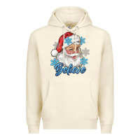 Sandshell santa blue believe Premium Hoodie - RanaPortraitStore