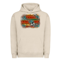 Pigment French Oak leopard aztec background Urban Hoodie - Zillion Design Studio