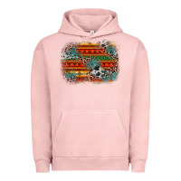 Pigment Salmon leopard aztec background Urban Hoodie - Zillion Design Studio