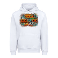 White leopard aztec background Urban Hoodie - Zillion Design Studio