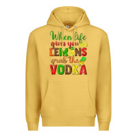Antique Gold when life gives you lemons grab the vodka Premium Hoodie - texasbilliewilder