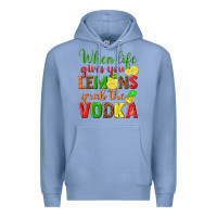 Colony Blue when life gives you lemons grab the vodka Premium Hoodie - texasbilliewilder