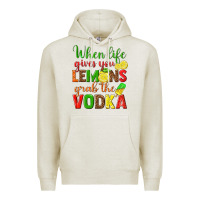 Oatmeal Heather when life gives you lemons grab the vodka Premium Hoodie - texasbilliewilder