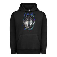 Pigment Black wolf scratch mark Urban Hoodie - RanaPortraitStore