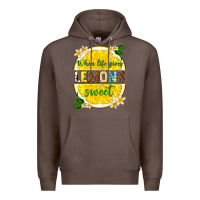 Coffee when life gives lemons sweet Premium Hoodie - texasbilliewilder