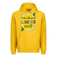 Lemon when life gives lemons sweet Premium Hoodie - texasbilliewilder
