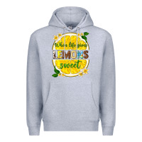 Heather Grey when life gives lemons sweet Premium Hoodie - texasbilliewilder