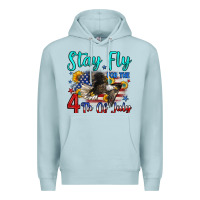 Blue Mist stay fly for the 4 th of july Premium Hoodie - Zillion Design Studio