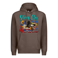 Coffee stay fly for the 4 th of july Premium Hoodie - Zillion Design Studio