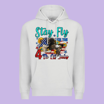 Stay Fly For The 4 Th Of July Premium Hoodie Designed By Zillion Design Studio