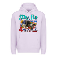 Lilac stay fly for the 4 th of july Premium Hoodie - Zillion Design Studio