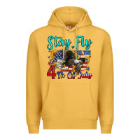 Mustard stay fly for the 4 th of july Premium Hoodie - Zillion Design Studio