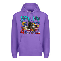 Purple stay fly for the 4 th of july Premium Hoodie - Zillion Design Studio
