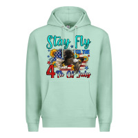 Seafoam stay fly for the 4 th of july Premium Hoodie - Zillion Design Studio