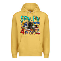 Antique Gold stay fly for the 4 th of july Premium Hoodie - Zillion Design Studio