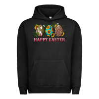 Pigment Black happy easter eggs with sunflower leopard and cactus Urban Hoodie - RanaPortraitStore