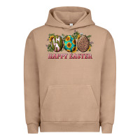 Pigment Burro happy easter eggs with sunflower leopard and cactus Urban Hoodie - RanaPortraitStore