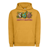 Pigment Peanut Butter happy easter eggs with sunflower leopard and cactus Urban Hoodie - RanaPortraitStore