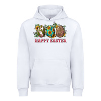 White happy easter eggs with sunflower leopard and cactus Urban Hoodie - RanaPortraitStore