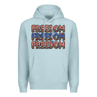Blue Mist freedom freedom freedom Premium Hoodie - Zillion Design Studio