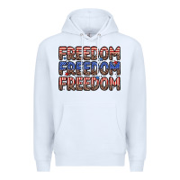White freedom freedom freedom Premium Hoodie - Zillion Design Studio