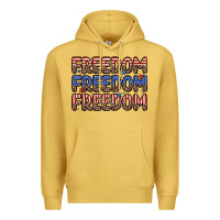 Antique Gold freedom freedom freedom Premium Hoodie - Zillion Design Studio