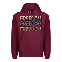Burgundy freedom freedom freedom Premium Hoodie - Zillion Design Studio