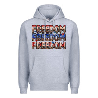 Heather Grey freedom freedom freedom Premium Hoodie - Zillion Design Studio