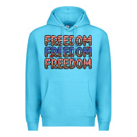 Ocean Blue freedom freedom freedom Premium Hoodie - Zillion Design Studio